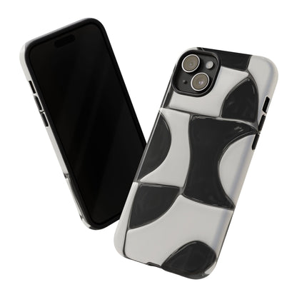 Black & White Abstract Pattern Tough Phone Case