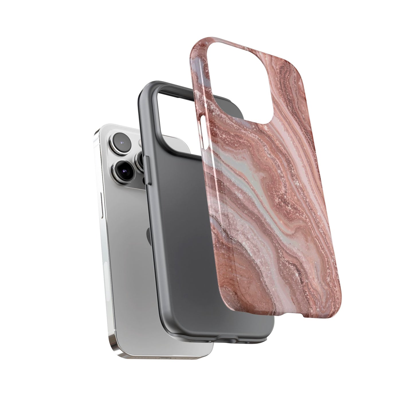 Rose Gold Marble Tough Phone Case