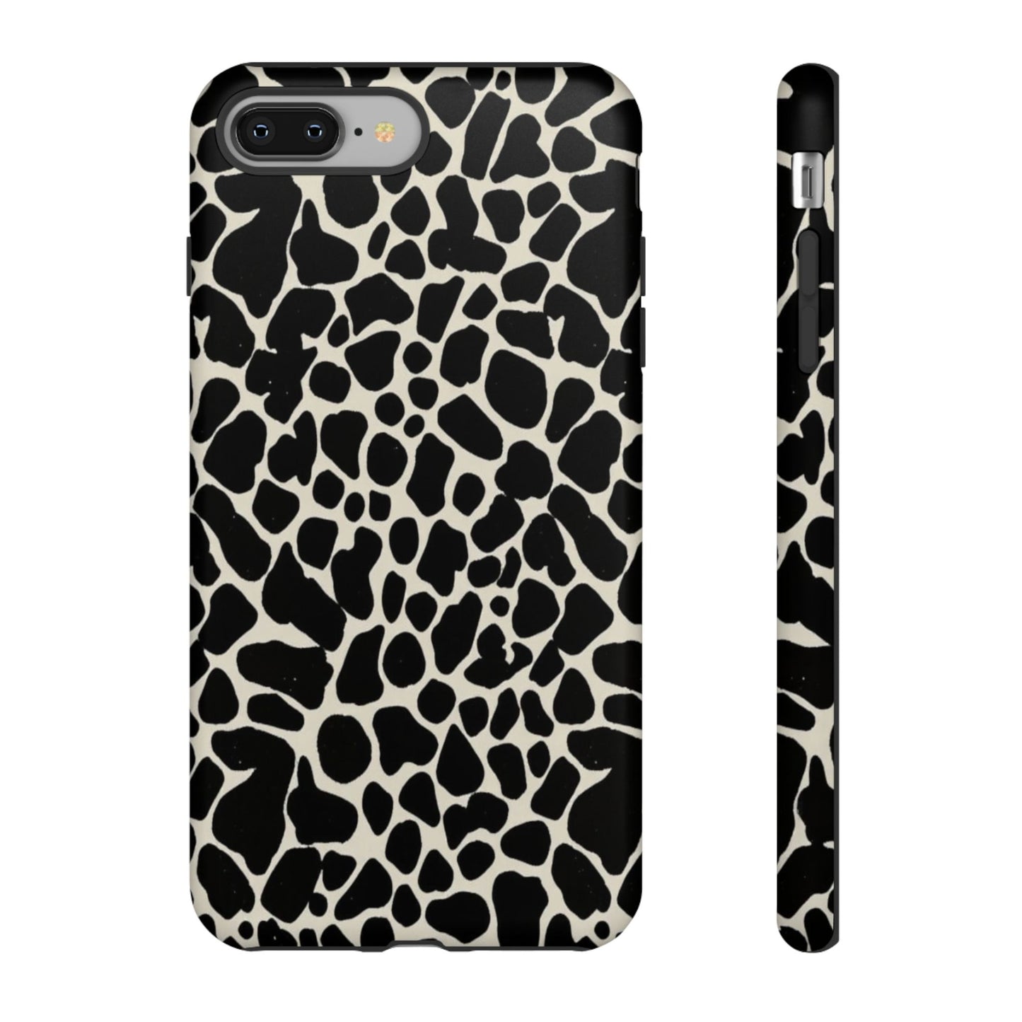 Black and White Cowhide Phone Case — Protective Tough Case