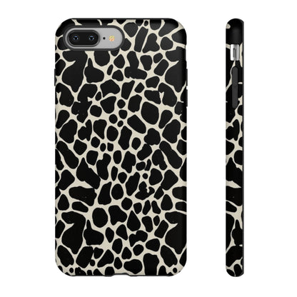 Black and White Cowhide Phone Case — Protective Tough Case