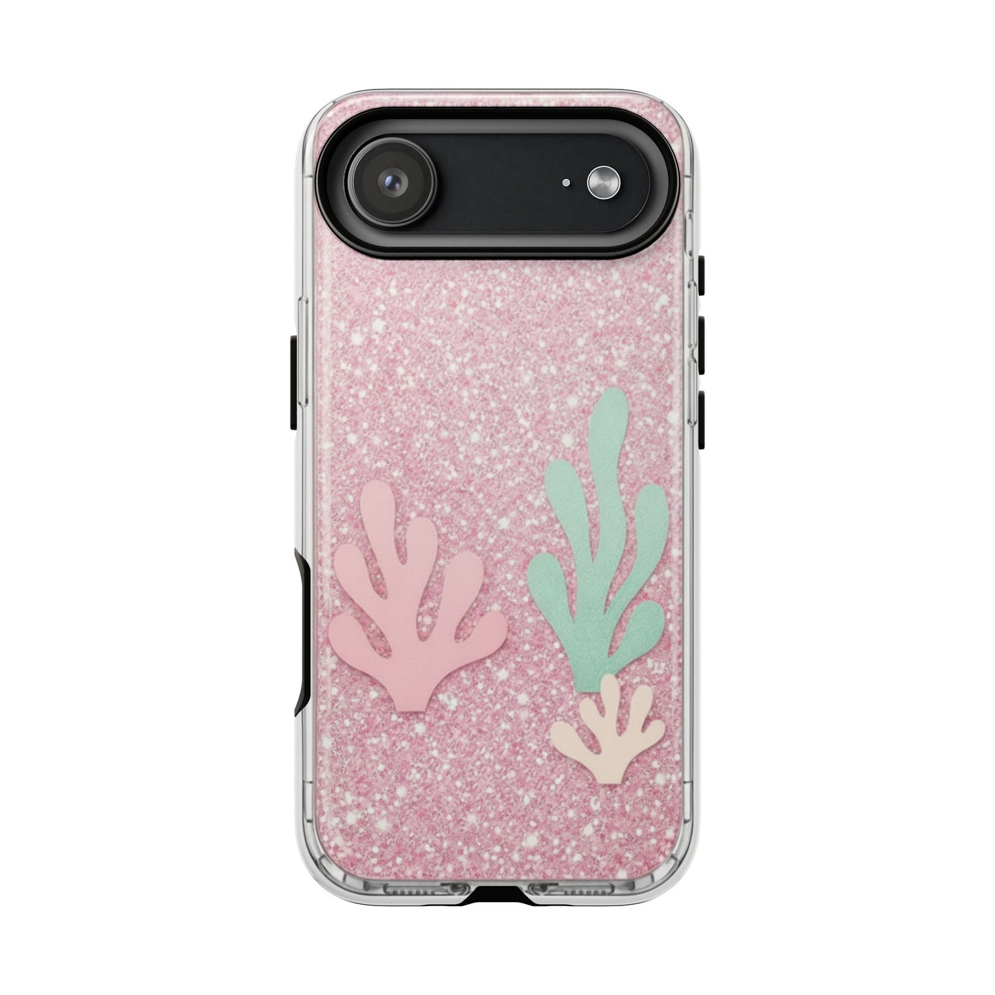 Pink Glitter Seaweed Tough Case - Sparkle Protective Phone Cover