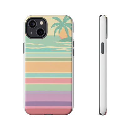 Tough Case — Retro Pastel Sunset Palm Tree Phone Case