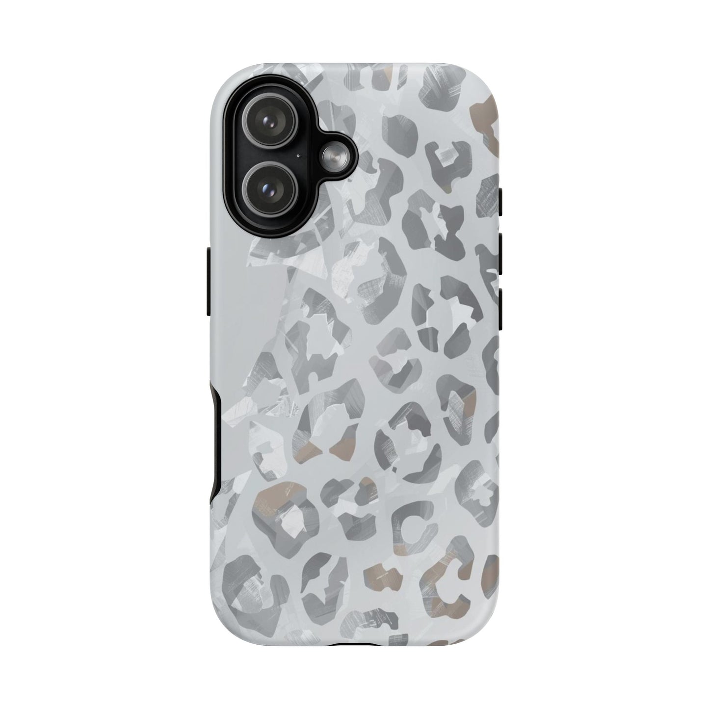 Silver Leopard Tough Phone Case