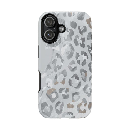 Silver Leopard Tough Phone Case