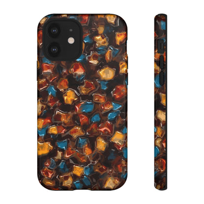 Phone Case - Amber Tortoiseshell Mosaic Protective Cover