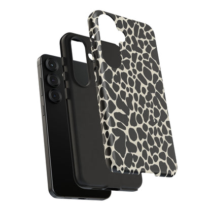 Black and White Cowhide Phone Case — Protective Tough Case