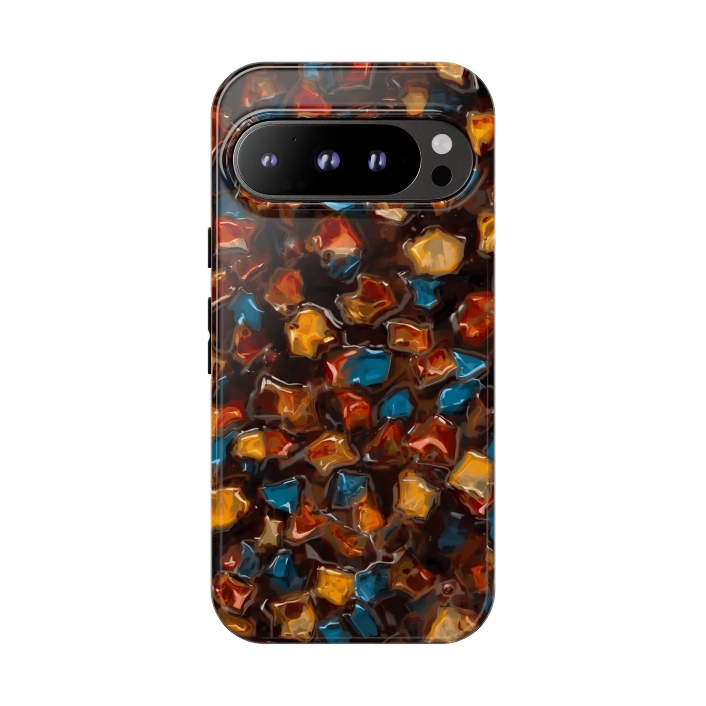 Phone Case - Amber Tortoiseshell Mosaic Protective Cover