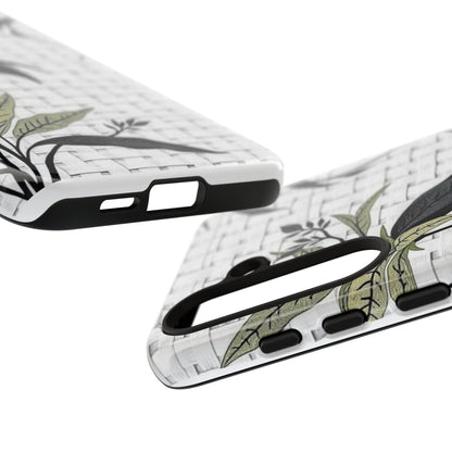 Floral Woven Tough Phone Case — Protective Botanical iPhone Cover