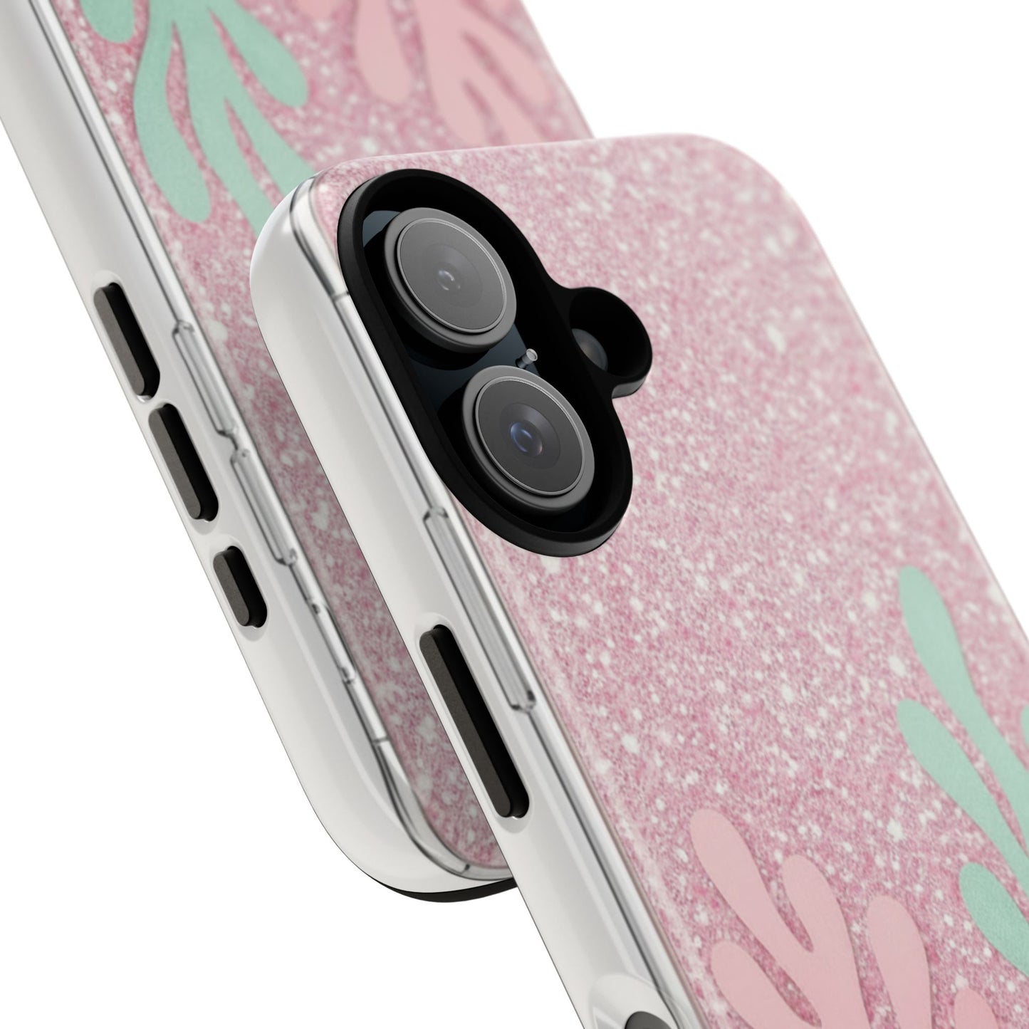 Pink Glitter Seaweed Tough Case - Sparkle Protective Phone Cover