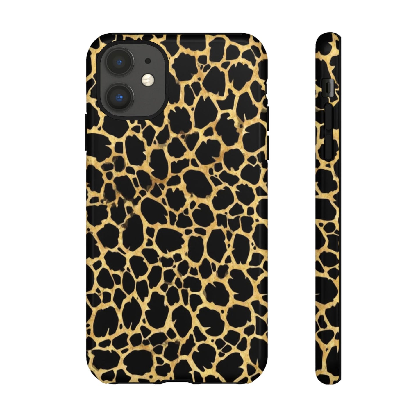 Giraffe Print Tough Phone Case — Durable Leopard-Style Protective Cover