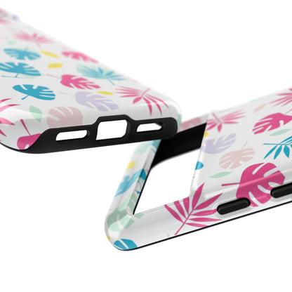 Tropical Leaf Phone Case — Colorful Pastel Monstera & Palm iPhone Case
