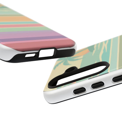 Tough Case — Retro Pastel Sunset Palm Tree Phone Case