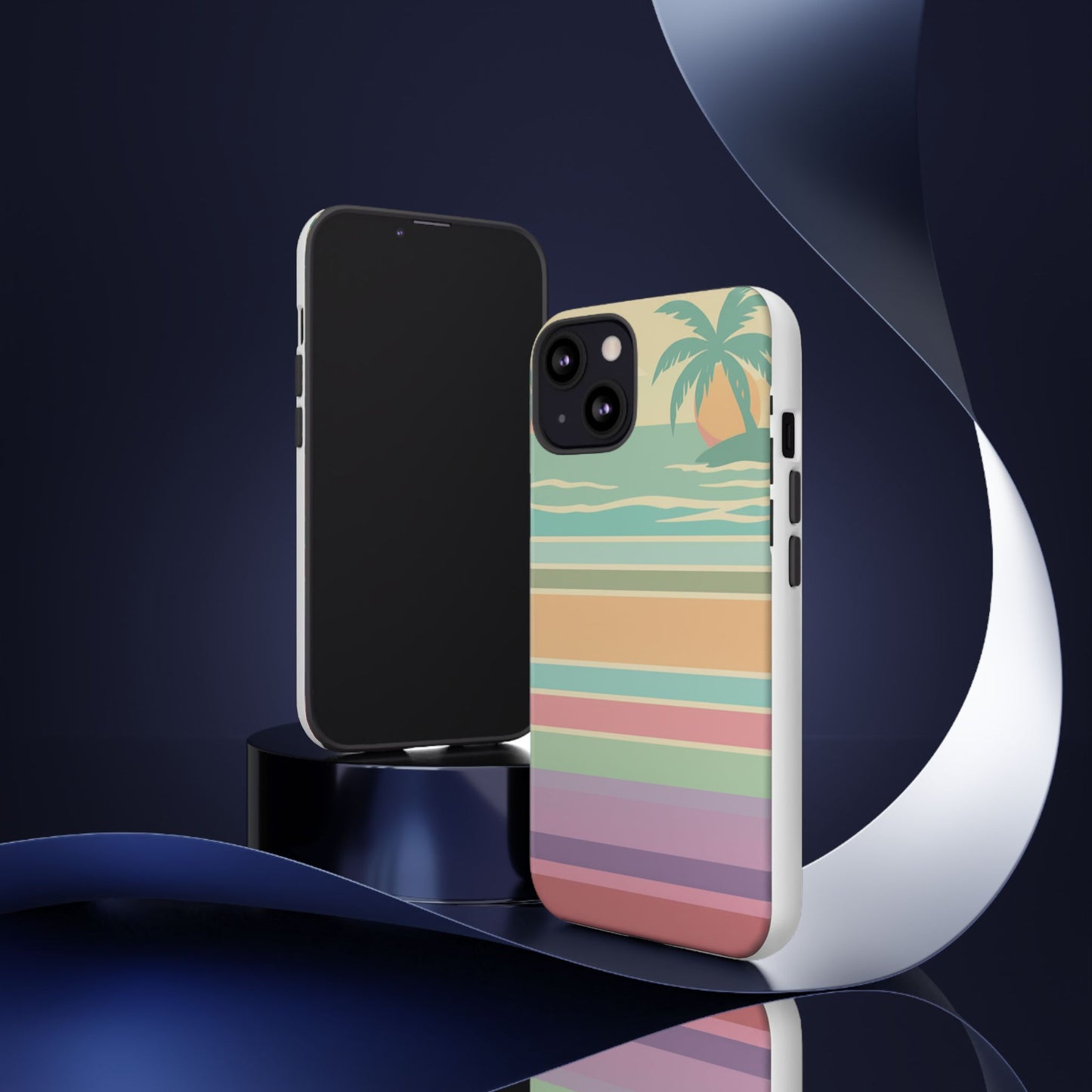 Tough Case — Retro Pastel Sunset Palm Tree Phone Case