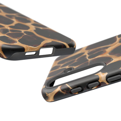 Phone Case — Brown Leather Dot Texture Rugged Protective Cover
