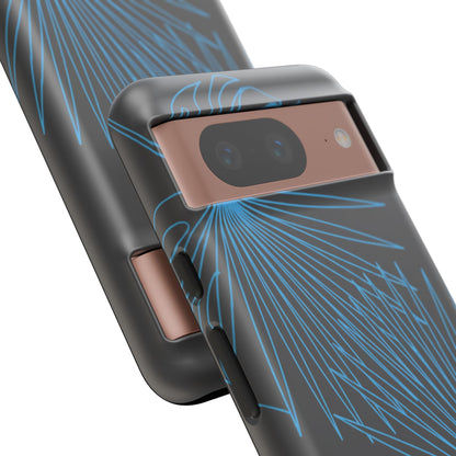 Blue Dandelion Burst Tough Phone Case — Protective Floral iPhone Cover