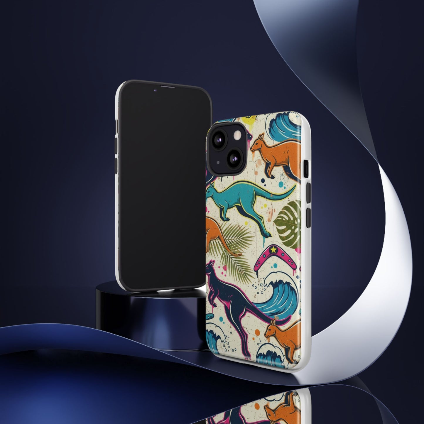 Tough Cases — Colorful Surfing Kangaroo Phone Case