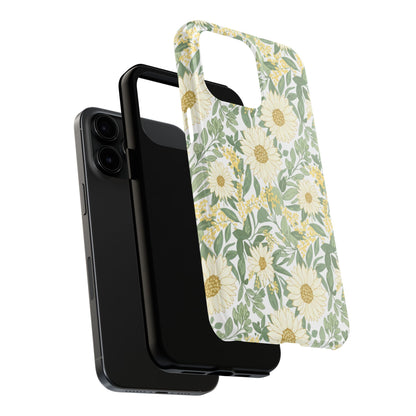 Daisy Meadow Tough Phone Case — Floral Protective Phone Cover