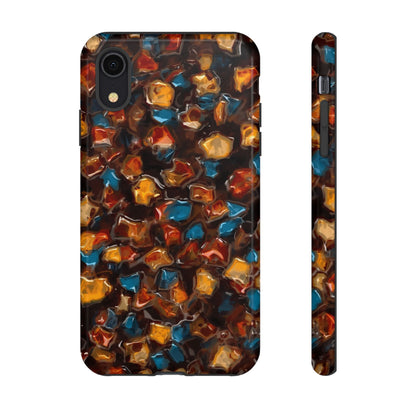 Phone Case - Amber Tortoiseshell Mosaic Protective Cover