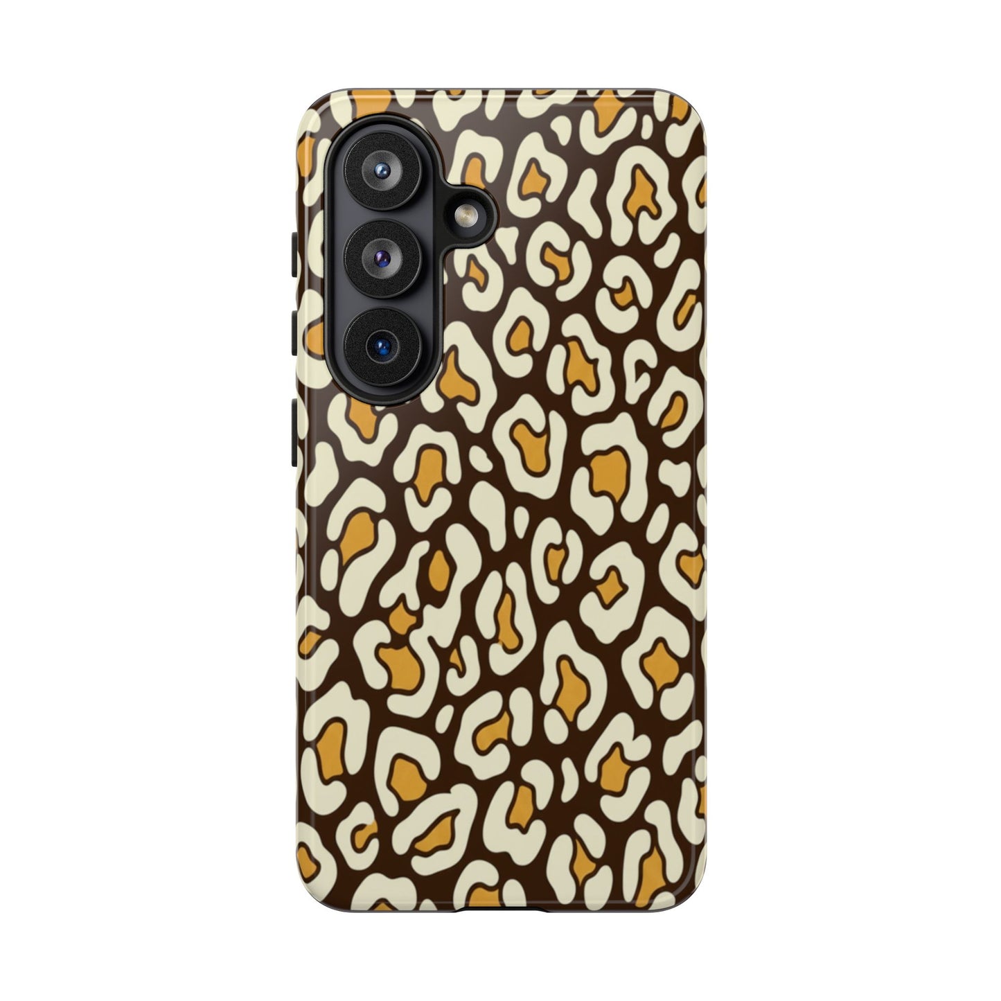 Leopard Print Tough Phone Case — Durable Protective iPhone Cover