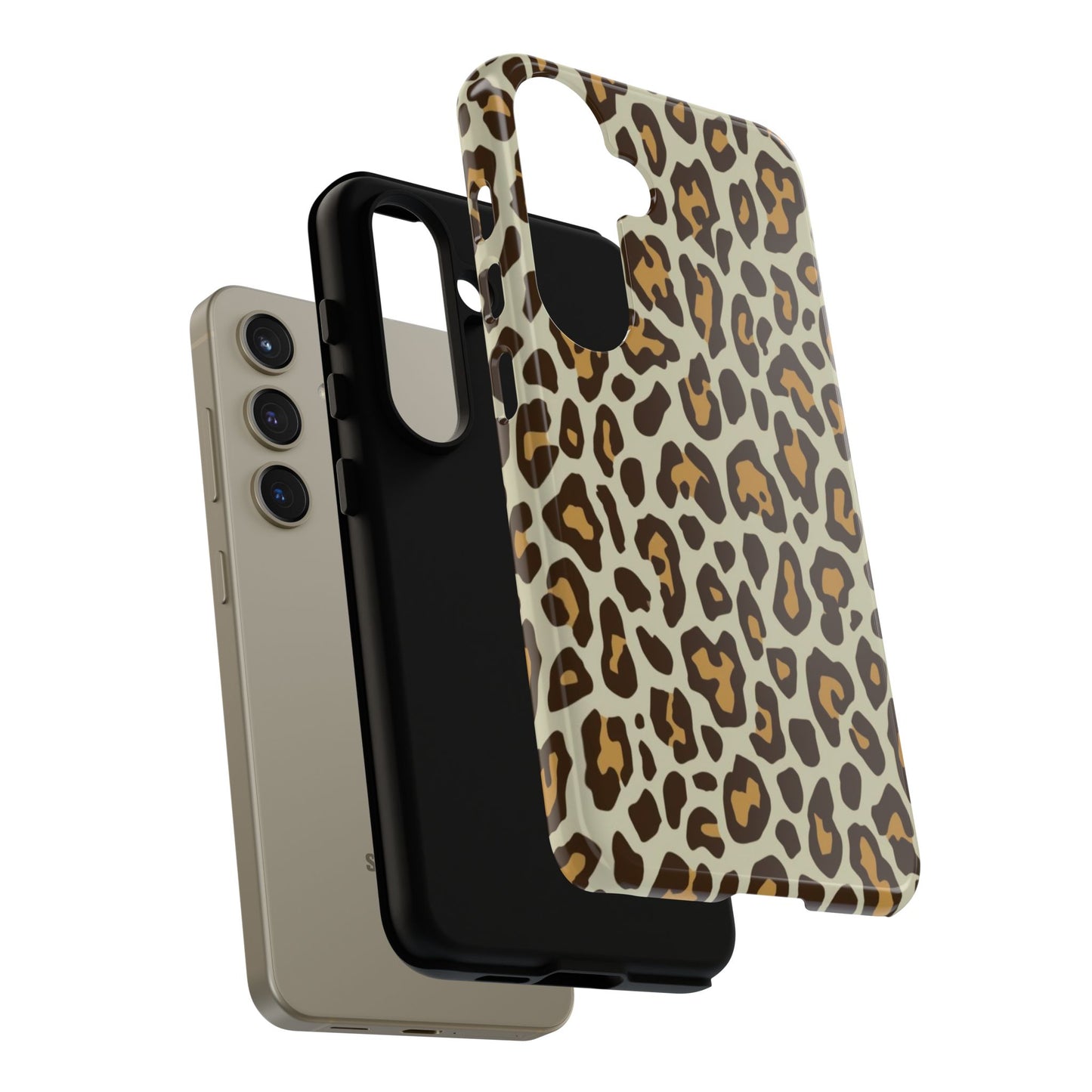 Leopard Print Tough Phone Case — Durable Protective Animal Print Case