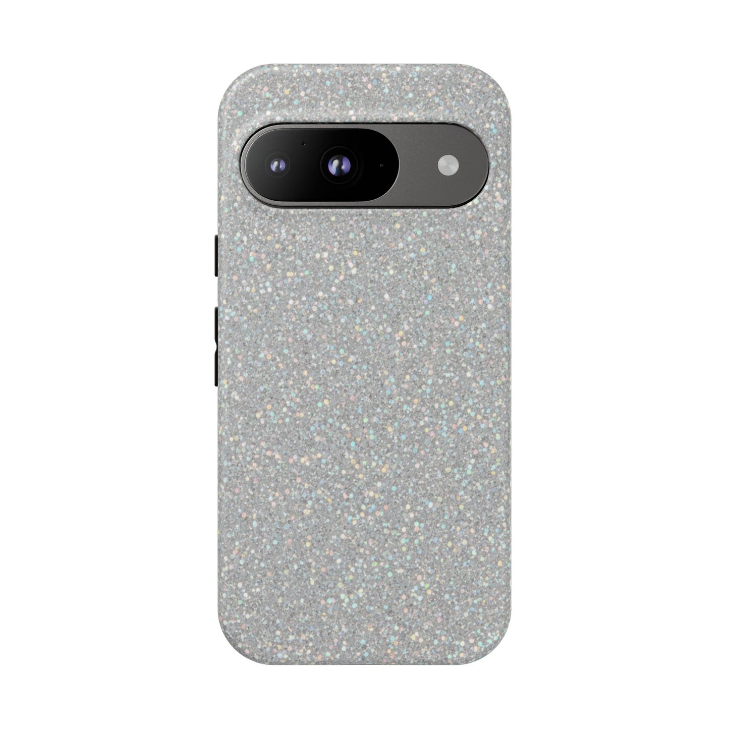 Glitter Silver Tough Phone Case — Sparkling Protective Phone Case