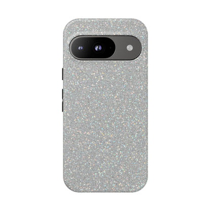 Glitter Silver Tough Phone Case — Sparkling Protective Phone Case