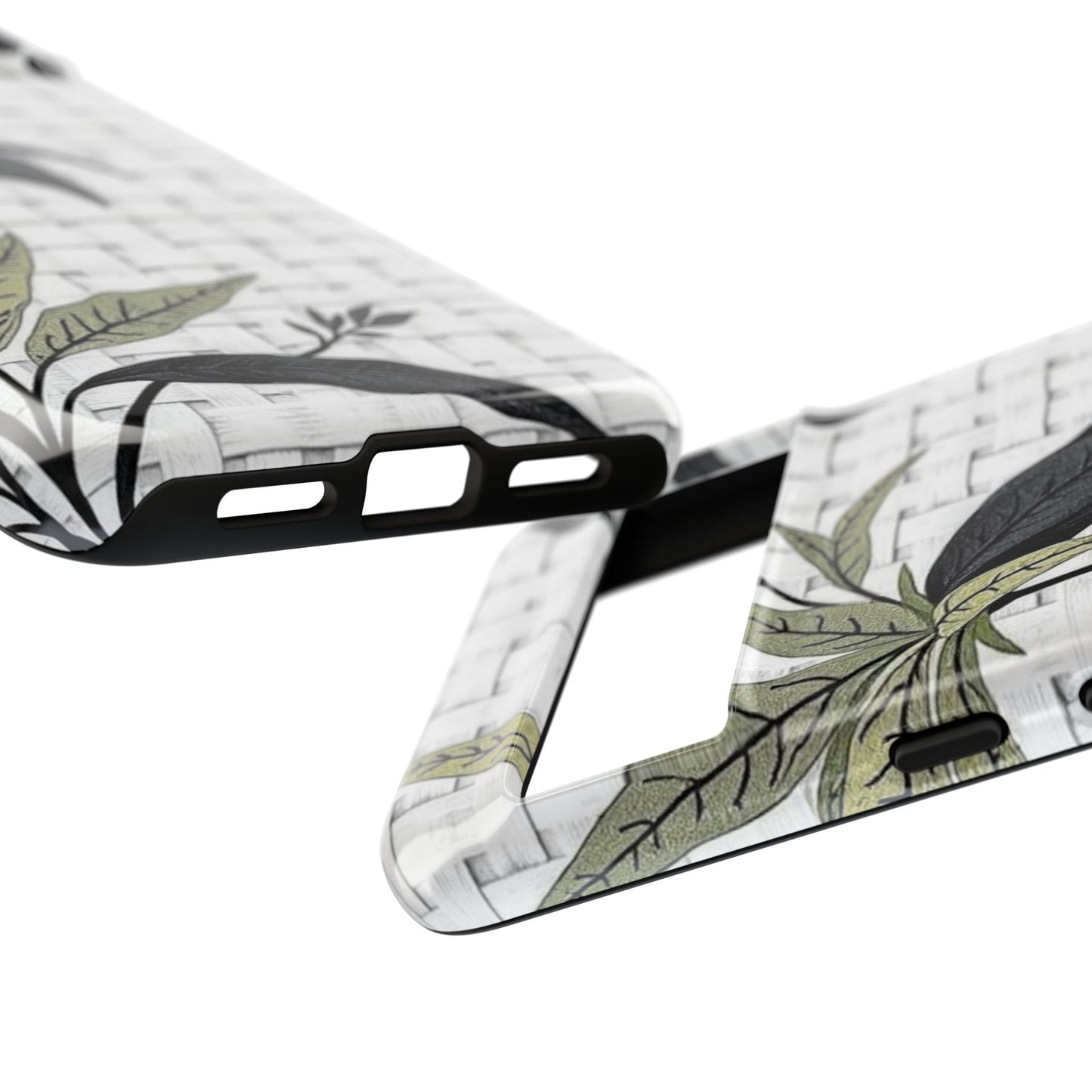 Floral Woven Tough Phone Case — Protective Botanical iPhone Cover