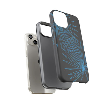 Blue Dandelion Burst Tough Phone Case — Protective Floral iPhone Cover