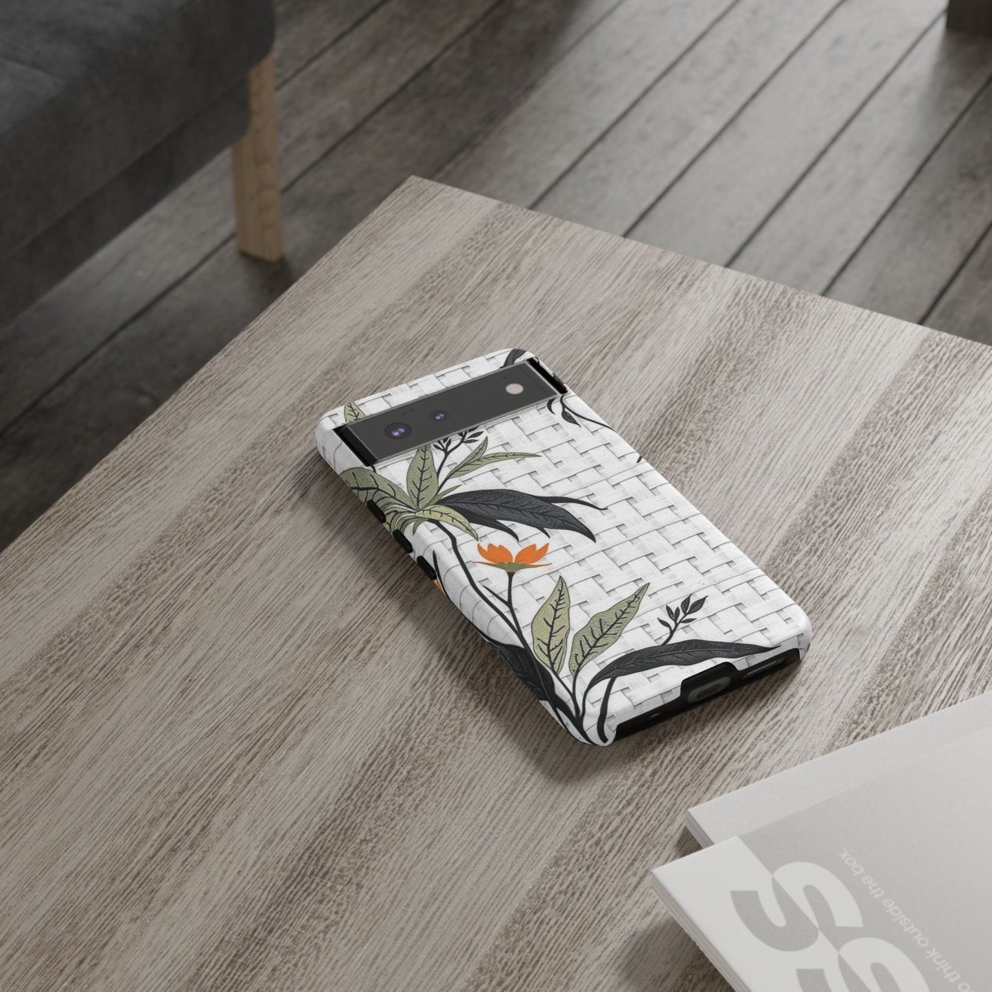 Floral Woven Tough Phone Case — Protective Botanical iPhone Cover