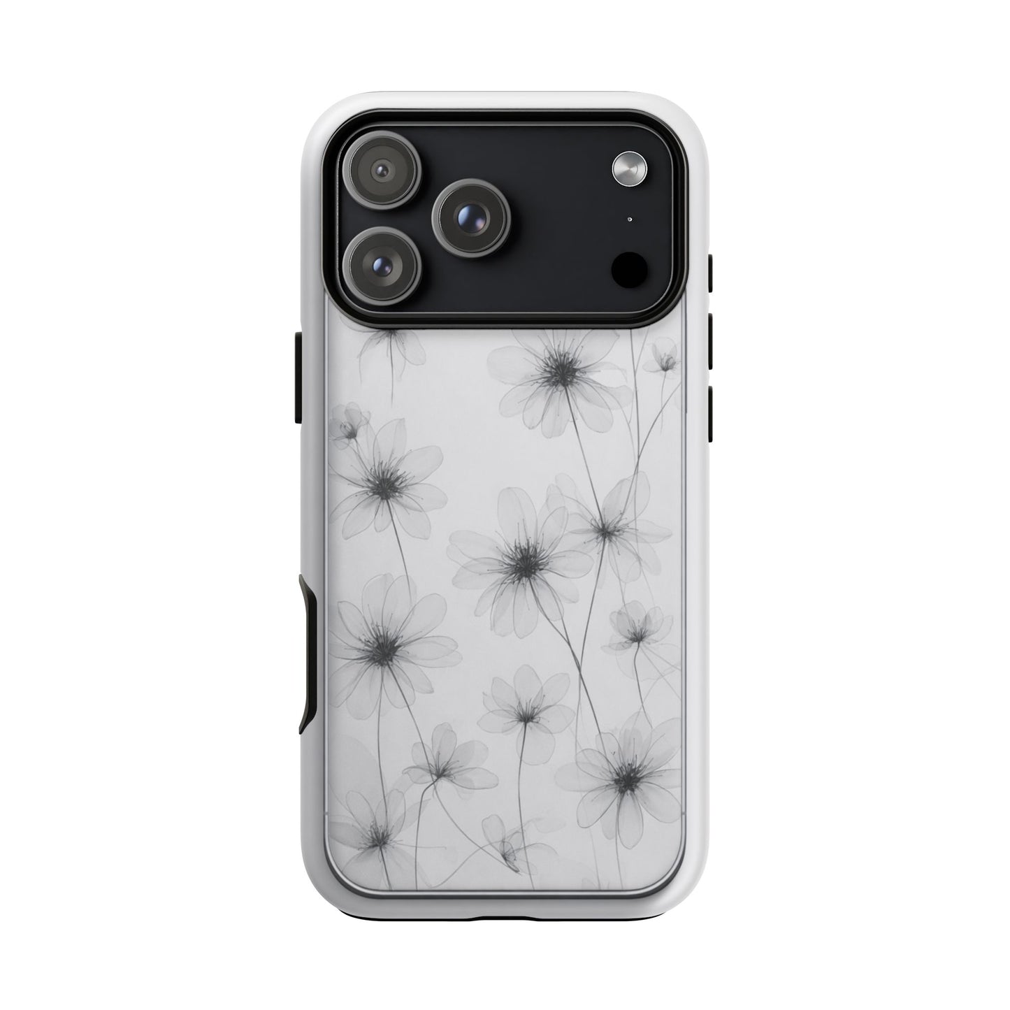 Tough Case — Black & White Floral Tough Phone Case