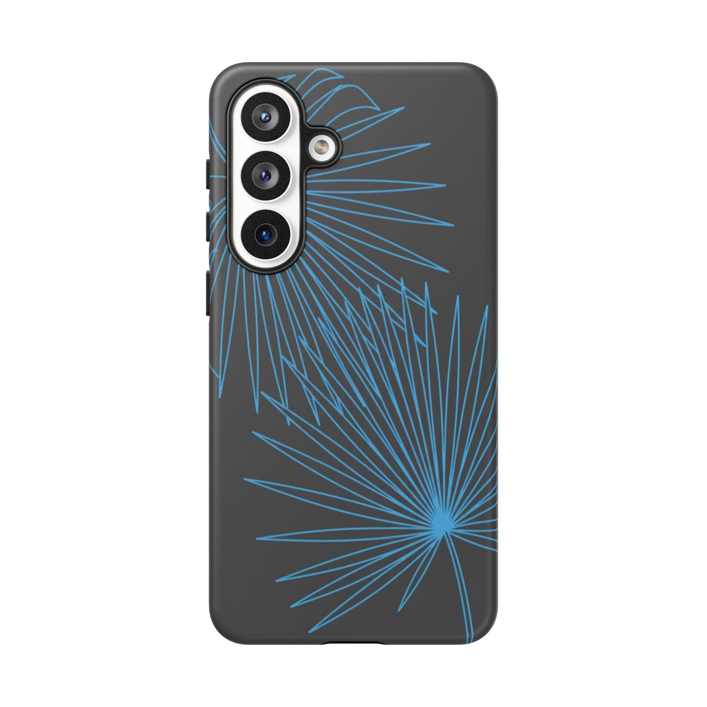 Blue Dandelion Burst Tough Phone Case — Protective Floral iPhone Cover