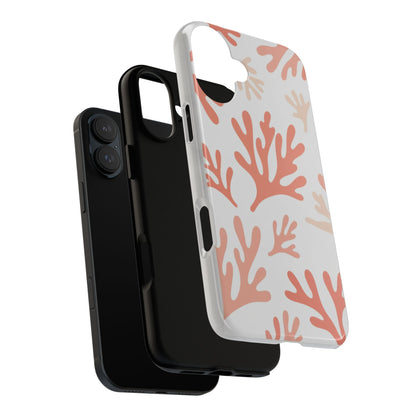 Coral Reef Pattern Tough Phone Case — Pink Beachy Protective Cover
