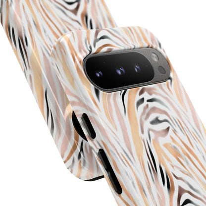Tough Case — Neutral Watercolor Tiger Stripe Phone Case