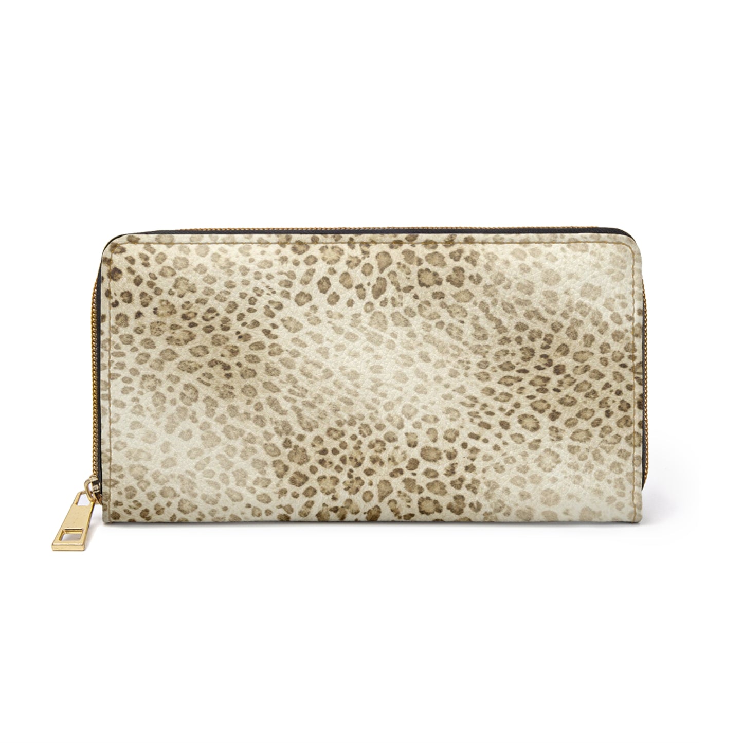 Leopard Print Zipper Wallet — Chic Animal-Print Women's Wallet with Gold Zip