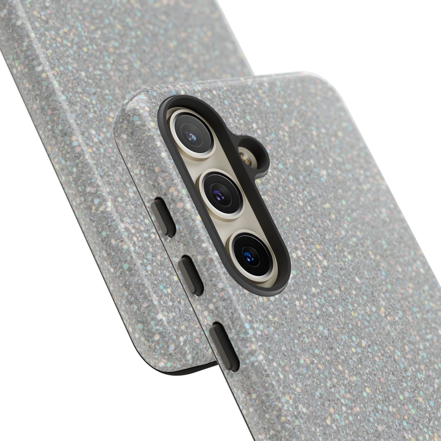 Glitter Silver Tough Phone Case — Sparkling Protective Phone Case