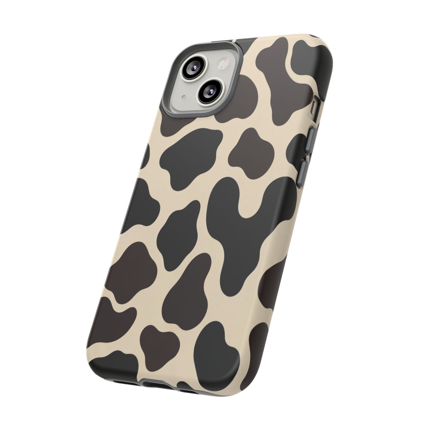 Cow Print Phone Case — Black & Cream Protective  Case