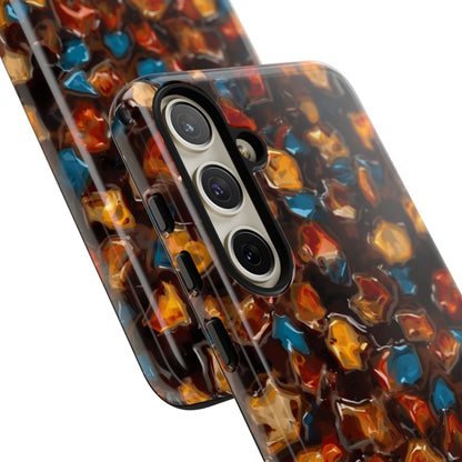 Phone Case - Amber Tortoiseshell Mosaic Protective Cover