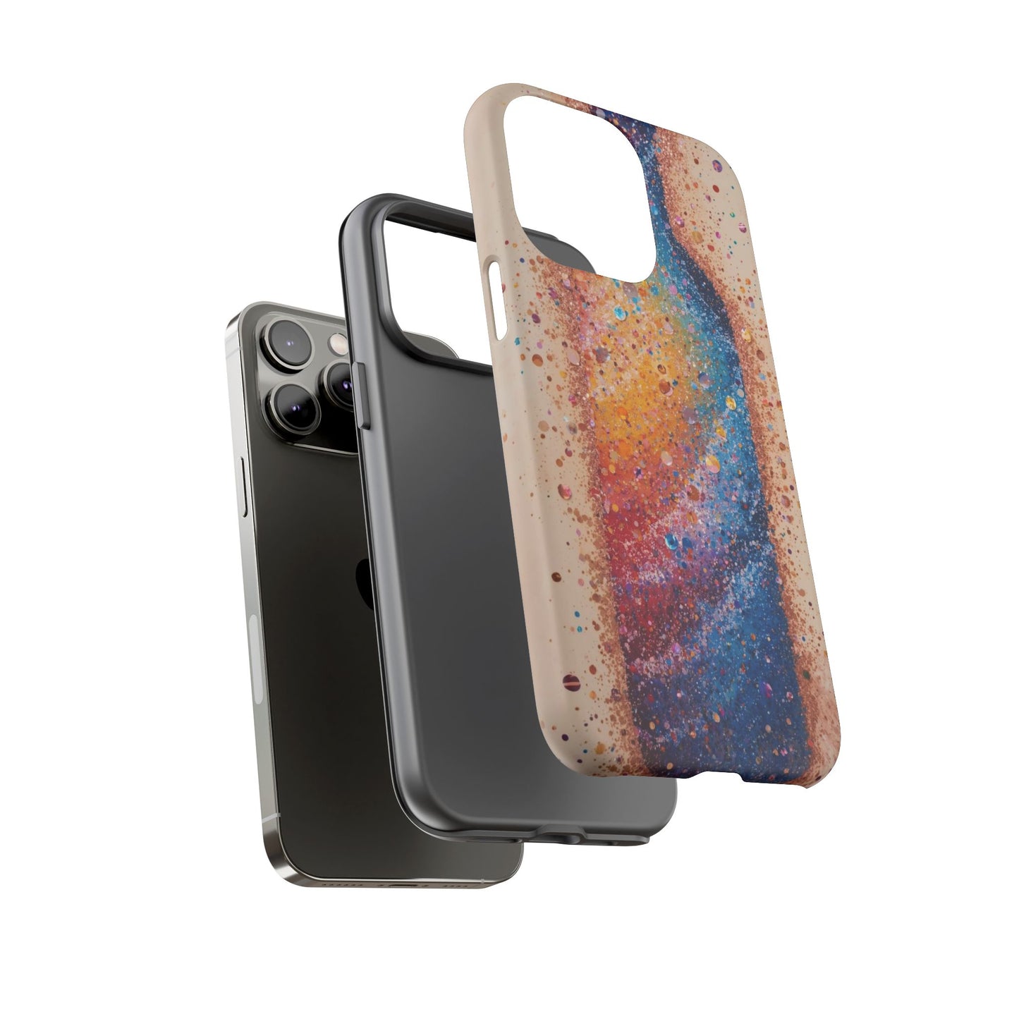 Galaxy Bottle Tough Phone Case — Colorful Nebula Splash iPhone Cover