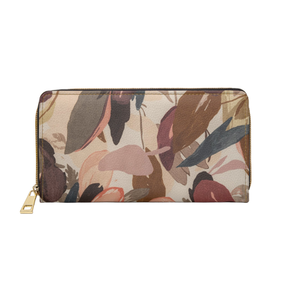 Women's Fall Leaf Wallet - Vegan Earth Toned Wallet