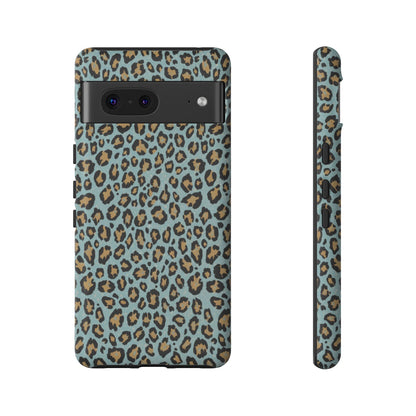 Leopard Print Tough Phone Case - Blue Cheetah Protective Cover