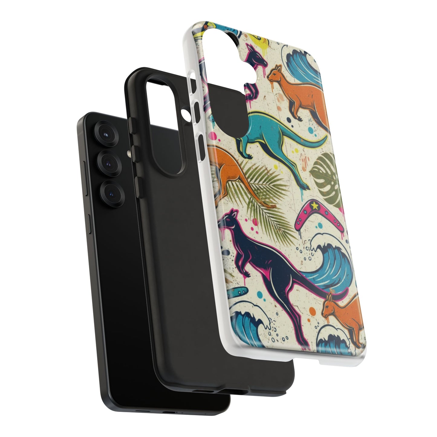 Tough Cases — Colorful Surfing Kangaroo Phone Case