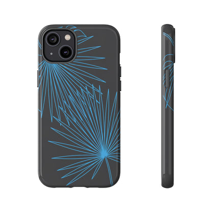 Blue Dandelion Burst Tough Phone Case — Protective Floral iPhone Cover