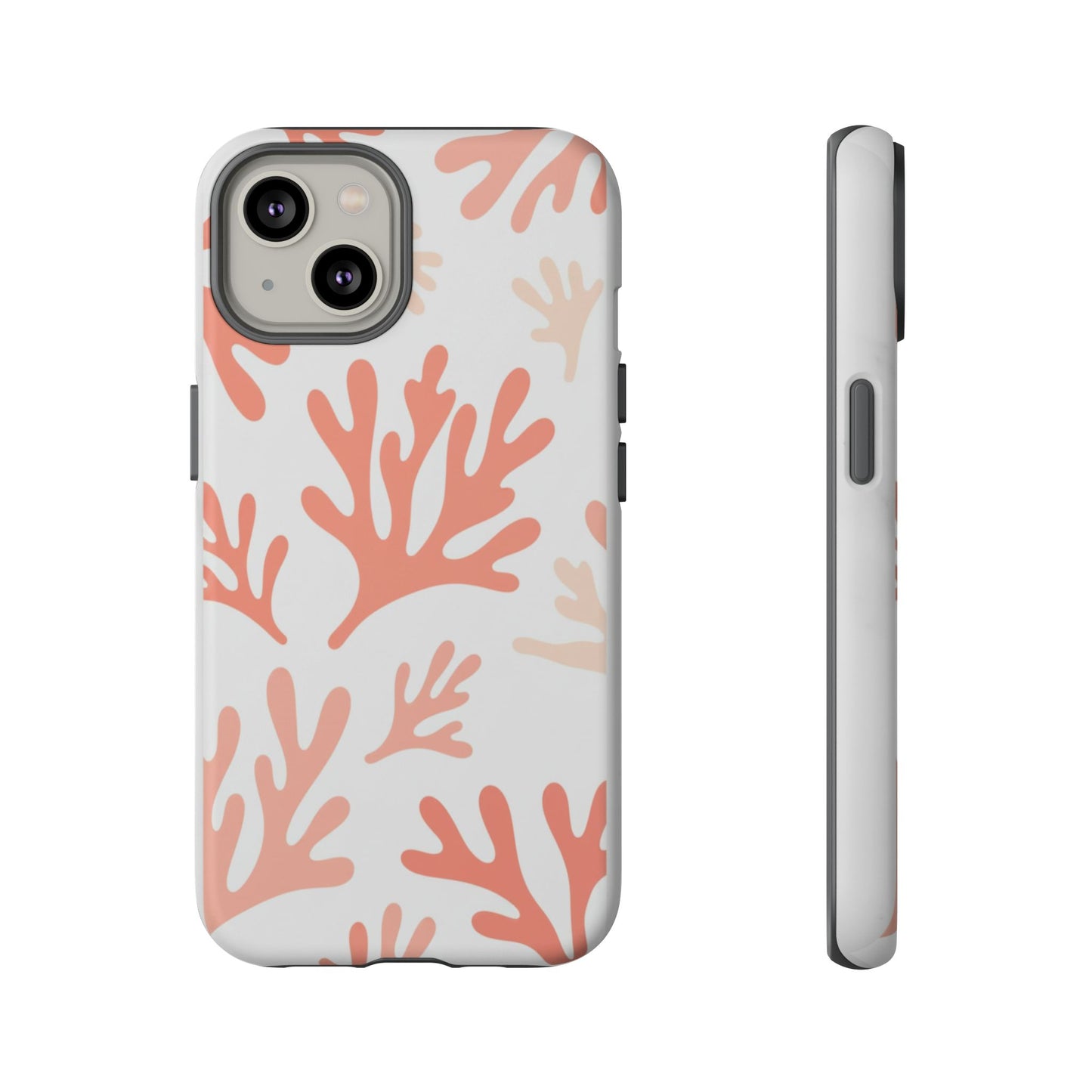 Coral Reef Pattern Tough Phone Case — Pink Beachy Protective Cover