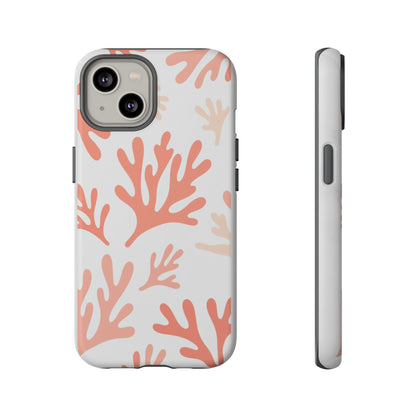 Coral Reef Pattern Tough Phone Case — Pink Beachy Protective Cover