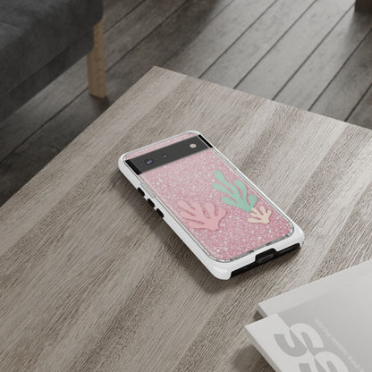 Pink Glitter Seaweed Tough Case - Sparkle Protective Phone Cover