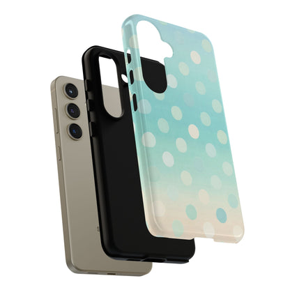 Abstract Palm Tough Phone Case — Minimal Coastal Blue Protective Cover