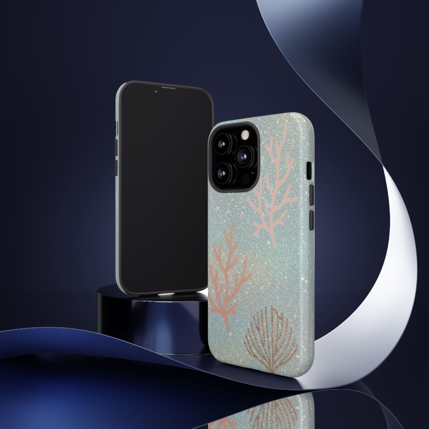 Seafoam Sparkle Phone Case – Coral & Seashell Tough Case