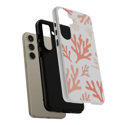 Coral Reef Pattern Tough Phone Case — Pink Beachy Protective Cover