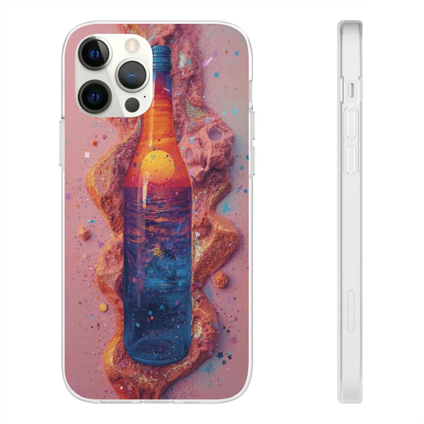 Phone Case — Surreal Sunset Bottle Art Flexible Protective Cover