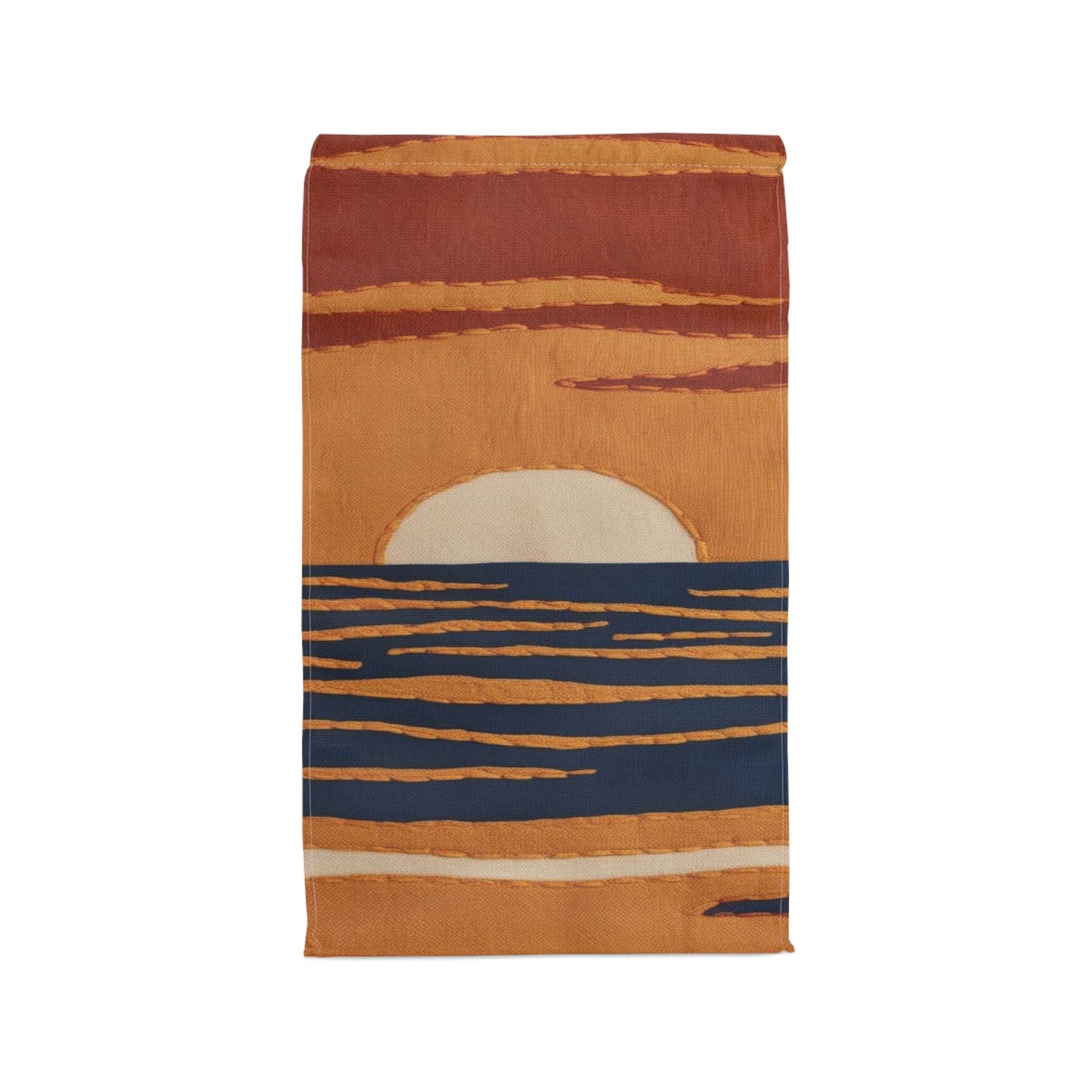 Sunset Ocean Print, Polyester Lunch Bag, Eco-Friendly, Beach Day Essentials, Picnic, Back to School, Vibrant Summer Vibe
